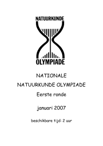 Opgaven 2007 - Natuurkunde Olympiade