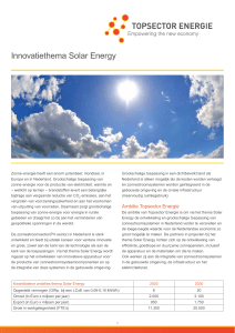 Innovatiethema Solar Energy