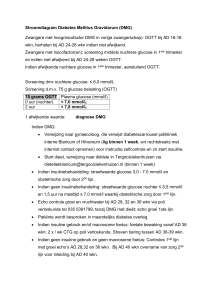 Stroomdiagram Diabetes Mellitus Gravidarum (DMG)