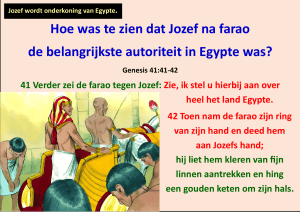 Hoe was te zien dat Jozef na farao de belangrijkste