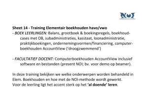 Sheet 14 - Training Elementair boekhouden havo/vwo