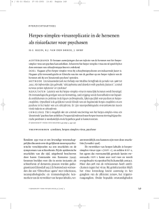Herpes-simplex-virusreplicatie in de hersenen als risicofactor voor