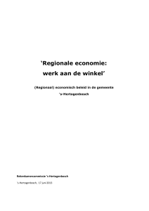 Regionale economie: werk aan de winkel