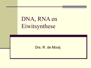 DNA, RNA en Eiwitsynthese
