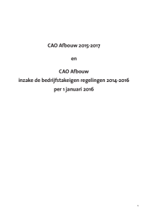 CAO Afbouw 2015-2017 en CAO Afbouw inzake de