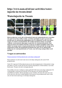 Waarom wordt het water uit Schoonebeek in Twente geïnjecteerd