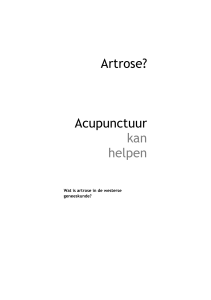 Artrose? Acupunctuur kan helpen