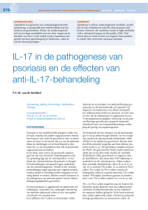 IL-17 in de pathogenese van psoriasis en de effecten van