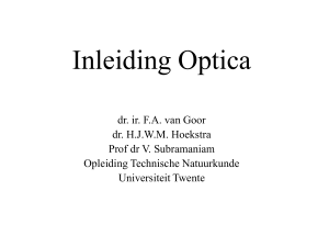 Inleiding Optica - Universiteit Twente