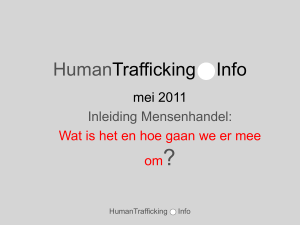 Inleiding Mensenhandel - Human Trafficking . Info