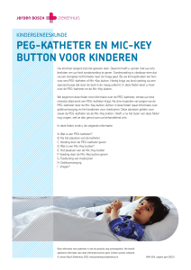 PEG-kathEtEr En Mic-kEy button voor kindErEn