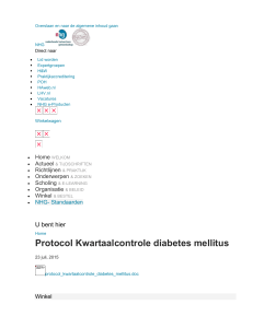 Protocol Kwartaalcontrole diabetes mellitus