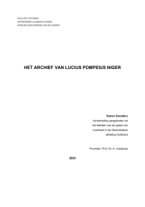 het archief van lucius pompeius niger