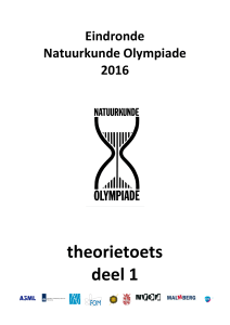 theorietoets deel 1 - Natuurkunde Olympiade