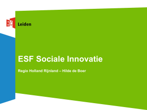 ESF Sociale Innovatie
