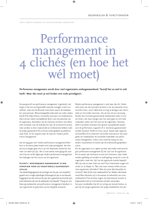 Performance management in 4 clichés (en hoe het wél