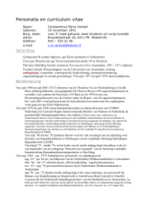 Printversie/MS Word document Curriculum vitae
