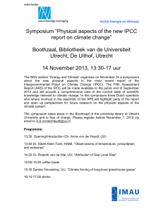 Symposium “Physical aspects of the new IPCC report on climate