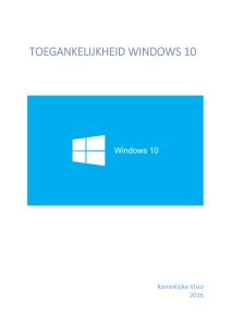 Toegankelijkheid Windows 10