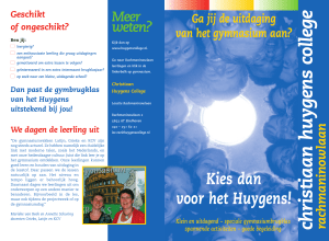 opmaak gymnasium20090763. - Christiaan Huygens College