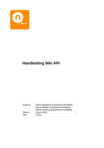 Handleiding Niki API - Het Nieuwbouw Platform