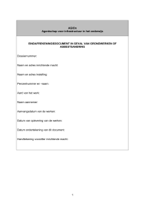 Eindafrekeningsdocument in geval van grondwerken of