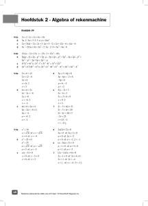 Hoofdstuk 2 - Algebra of rekenmachine