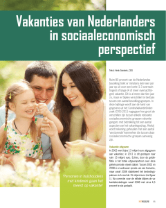 Vakanties van Nederlanders in sociaaleconomisch