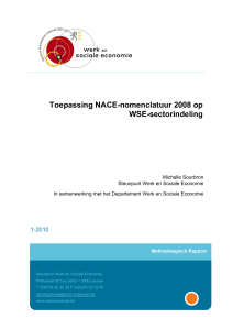Toepassing NACE-nomenclatuur 2008 op WSE