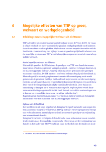 6. Mogelijke effecten van TTIP op groei, welvaart en werkgelegenheid
