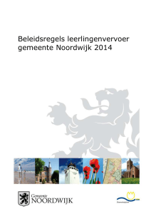 beleidsregels leerlingenvervoer gemeente Noordwijk 2014