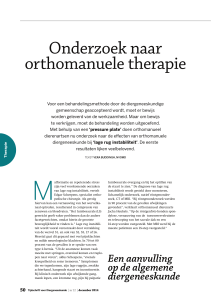 Onderzoek naar orthomanuele therapie