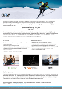 Vacature Stagiar Marketing Flow Sports Group