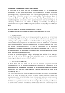 Verslag van de Ecofin Raad van 22 juni 2012 te Luxemburg De