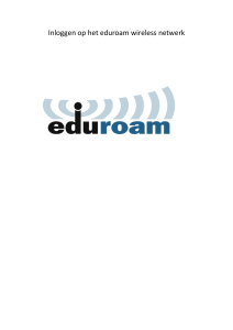 Inloggen op het eduroam wireless netwerk