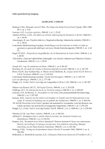 Chronologische index 8-1-15 - Lampas tijdschrift voor classici