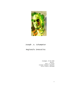 Joseph .A. Schumpeter Regionale Innovaties