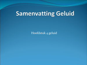 Samenvatting Geluid