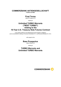 Unlimited TURBO BEST Warrants on TNote Future
