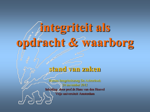 PowerPoint-presentatie - Bureau Integriteitszorg de Achterhoek