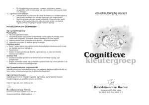 Cognitieve kleutergroep - Revalidatiecentrum Overleie