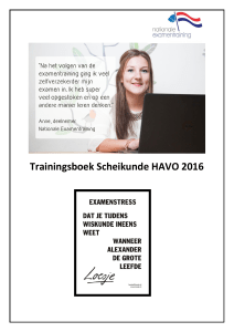 Trainingsboek Scheikunde HAVO 2016