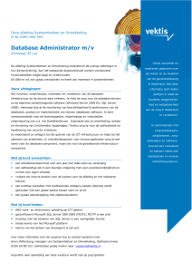 Database Administrator m/v