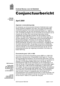 Conjunctuurbericht april 2000 (persmededeling)