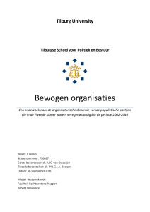 Bewogen organisaties - University of Tilburg