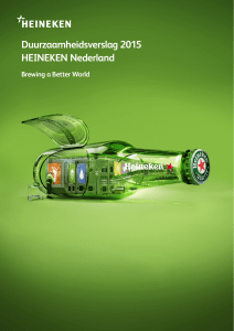 Duurzaamheidsverslag 2015 HEINEKEN Nederland