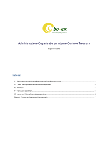 Administratieve Organisatie en Interne Controle Treasury - Bo-Ex