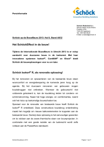Presseinformation - Schöck Nederland bv