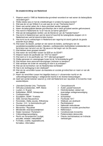 De staatsinrichting van Nederland 1. Waarom
