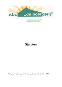 Statuten VTV de Boerderij 2015